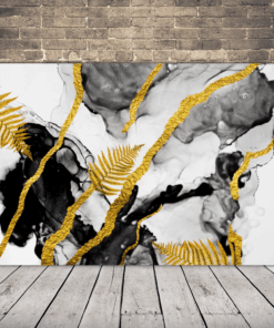 Obrázek mramoru a zlatých ozdob