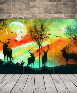 Obraz stáda jelenů