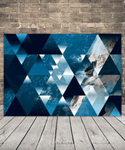 Obrázek modrých trojúhelníků