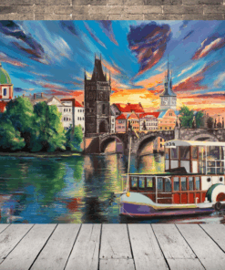 Obraz města a řeky