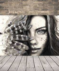 Obrázek ženy a pera