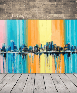 Barevný obrázek města