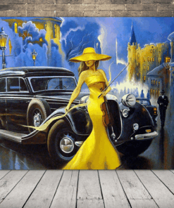 Obrázek Dáma ve žlutých šatech