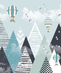 Fototapeta Balóny nad modrými horami