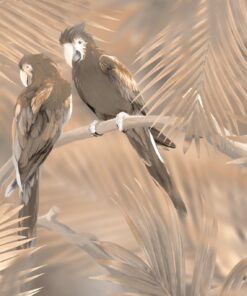 Fototapeta Dva Papoušci Na Větvi