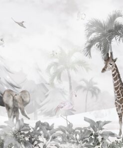 Fototapeta Exotická Zvířata V Mlze Pro Děti