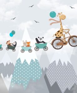 Fototapeta Létající horský vlak pro děti