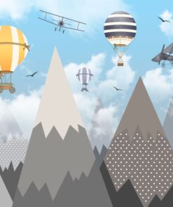 Fototapeta Barevné Balónky Přes Hory