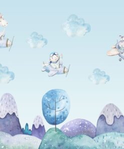 Fototapeta Barevná Letadla V Oblacích Pro Děti