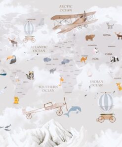 Fototapeta Létající Stroje Na Mapě