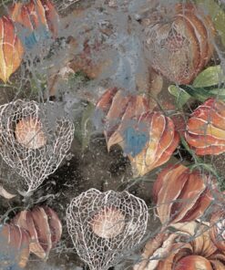 Fototapeta Oranžové Suché Květiny