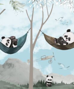 Fototapeta Radostné Pandy Na Houpací Síti