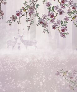 Fototapeta Deer family in Violet