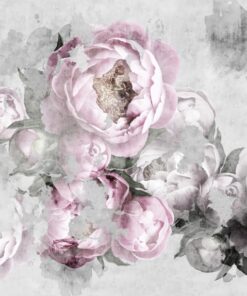 Fototapeta Šedé a růžové pivoňky