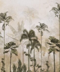 Fototapeta Tall Palm Trees Behind The Mist