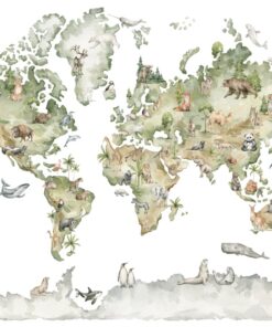 Fototapeta Zelená mapa světa