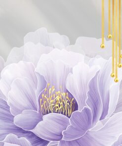 Fototapeta Zlaté koule a květina