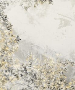 Fototapeta Zlaté listy v šedé barvě