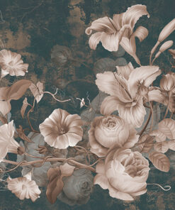 Fototapeta Květiny Na Tmavé Zdi