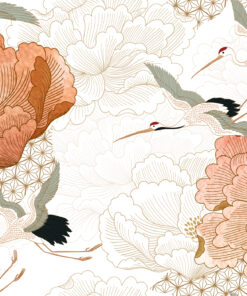 Fototapeta Jeřáby v květinách