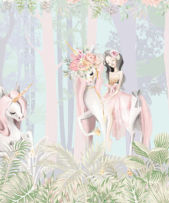 Fototapeta Dívka Na Jednorožci