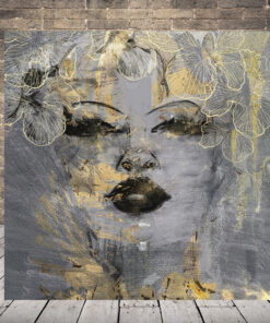 Obraz Zlatá dívka v květinách