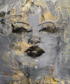 Fototapeta Zlatá dívka v květinách