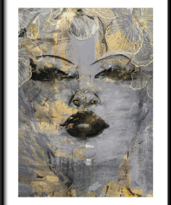 Plakat Zlatá dívka v květinách