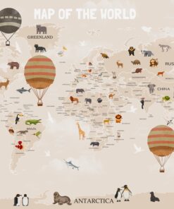 Fototapeta Balónová mapa světa