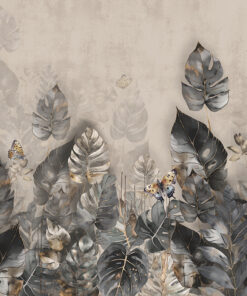 Fototapeta Dark Monstera Leaves