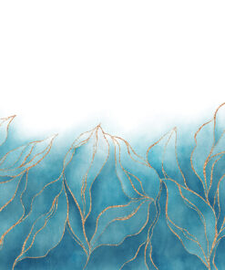 Fototapeta Abstraktní listy na modrém pozadí