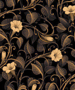 Fototapeta Jemné květiny na černém pozadí