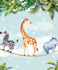 Fototapeta Šťastná zvířata na laně