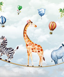 Fototapeta Zvířata na lanech a balóncích