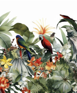 Fototapeta Barevní papoušci a vegetace