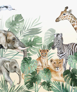 Fototapeta Zvířata v listech Monstera