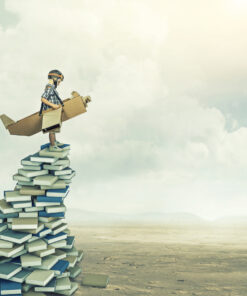 Fototapeta Chlapec Na Hoře Knih