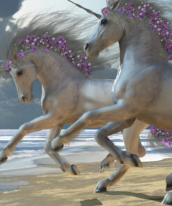 Fototapeta Pár cválajících nosorožců