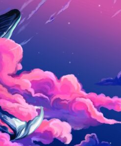 Fototapeta Velryba v oblacích