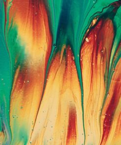 Fototapeta Zelená a oranžová