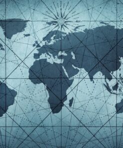 Fototapeta Modrá mapa