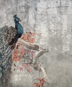 Fototapeta Modrý Páv Na Větvi