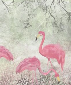 Fototapeta Plameňáci Na Louce