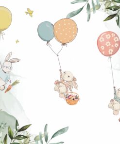 Fototapeta Zajíčci s balónky