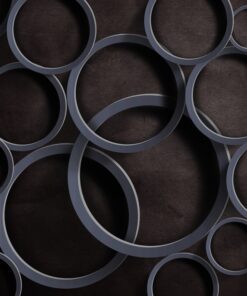 Fototapeta Grafitové 3D kruhy