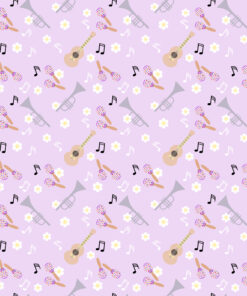 Fototapeta Hudební Nástroje A Sedmikrásky