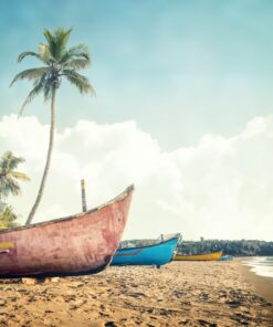 Fototapeta Lodě Na Písečné Pláži