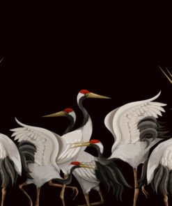 Fototapeta Jeřáby V černém