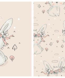 Fototapeta Zajíčci V Květinové Věnce