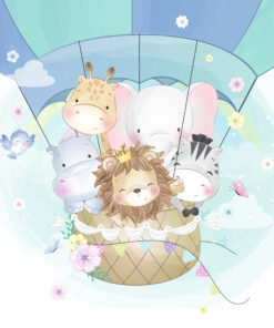 Fototapeta Zvířecí let balónem